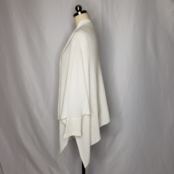 WOODEN SHIPS‎ Cream Cotton Knit Open Cardigan Sweater Boho Cozy Minimalist S/M - Picture 5 of 16